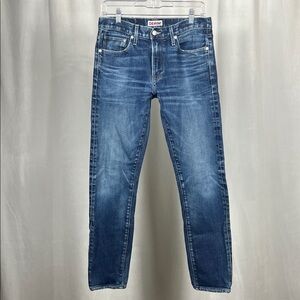 S.M.N. Studios Japanese Stretch Selvedge The Finn Tapered Leg Denim Jeans.